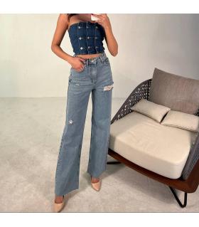 Παντελόνι jean με σκισίματα PB5833FA