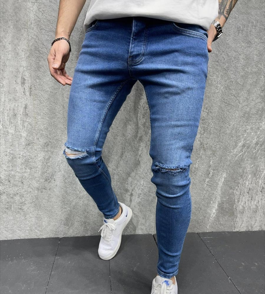 Skinny jean παντελόνι slash B6768