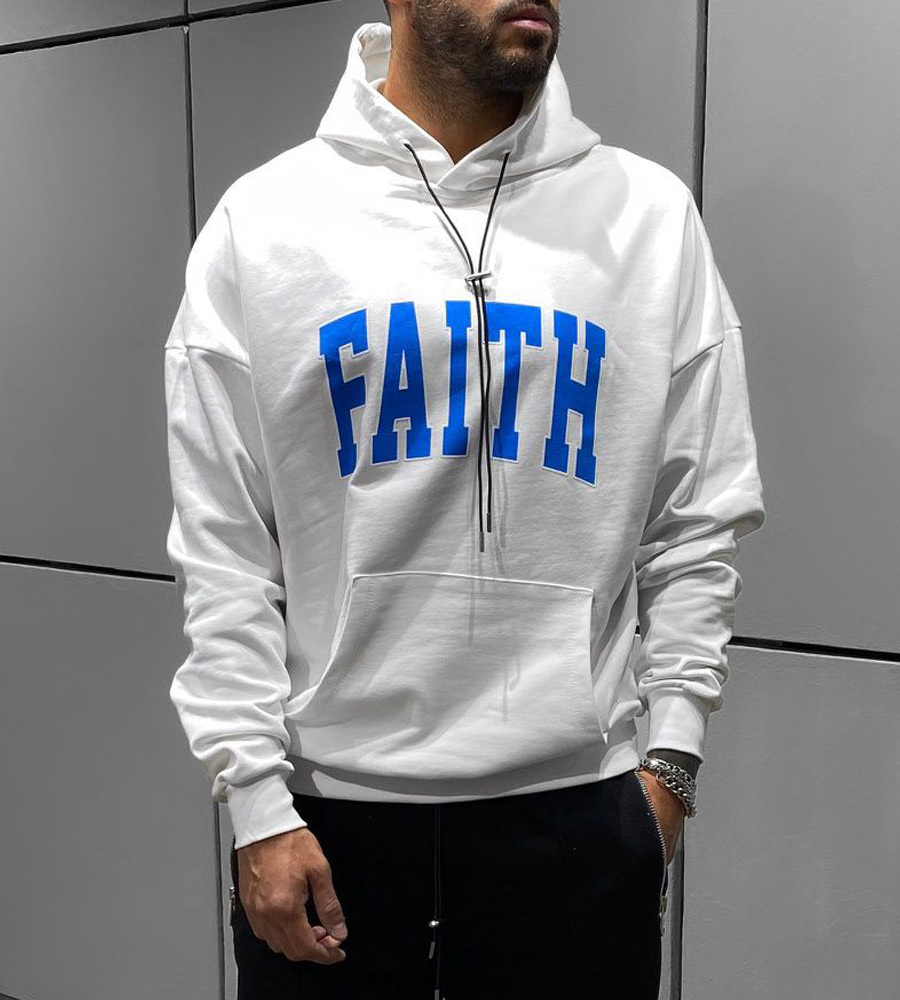 Μπλούζα φούτερ με κουκούλα -FAITH- BL41300