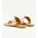 Womens leather flat sandals GR34: img 4