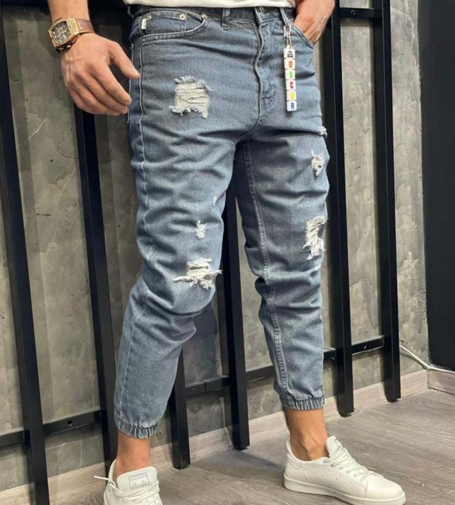 Παντελόνι jean ανδρικό με λάστιχο OSC6088