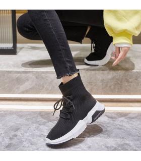 Sneakers μποτάκια κάλτσα με κορδόνια PB6216ID