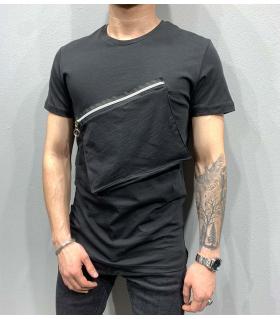 T-shirt ανδρικό zip and pocket PV25141