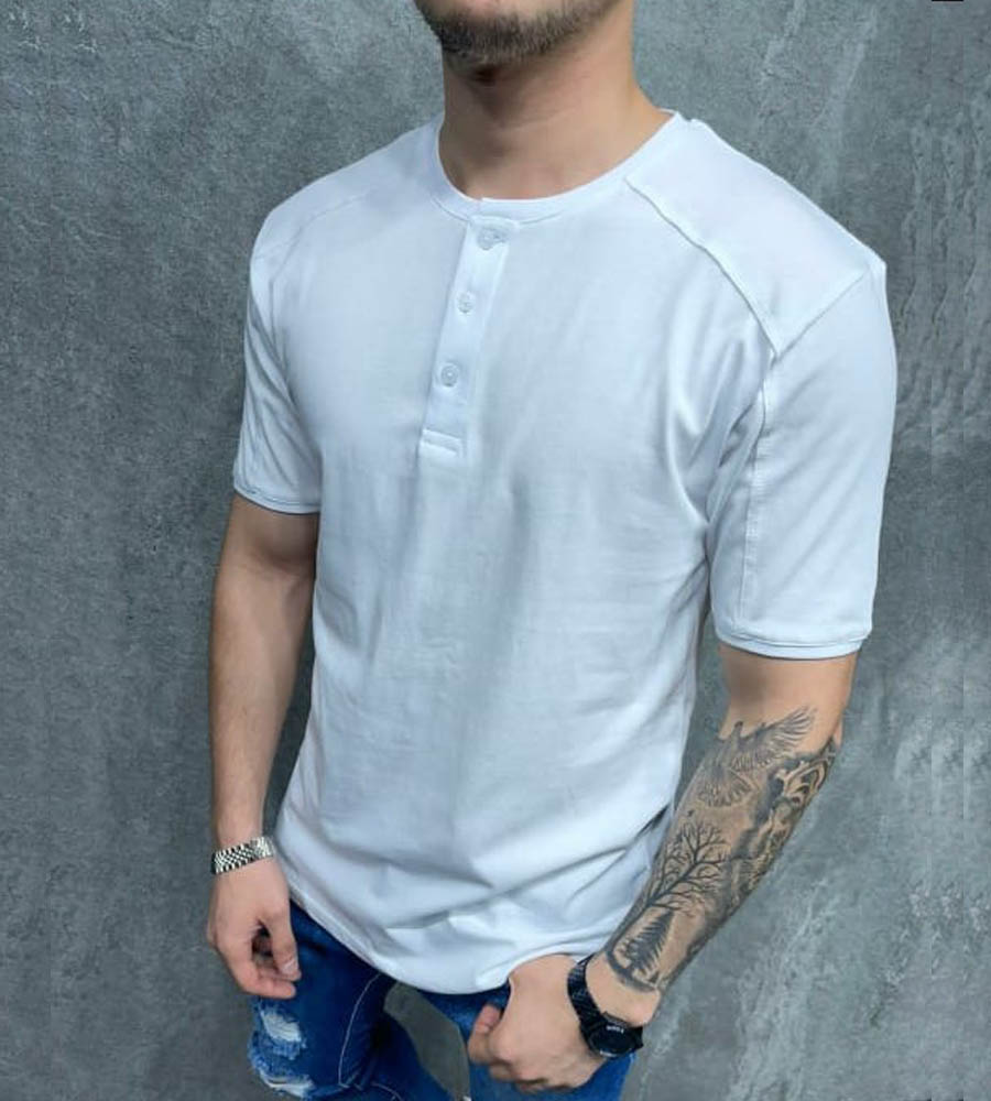 Men's T-shirt with buttons PV36066