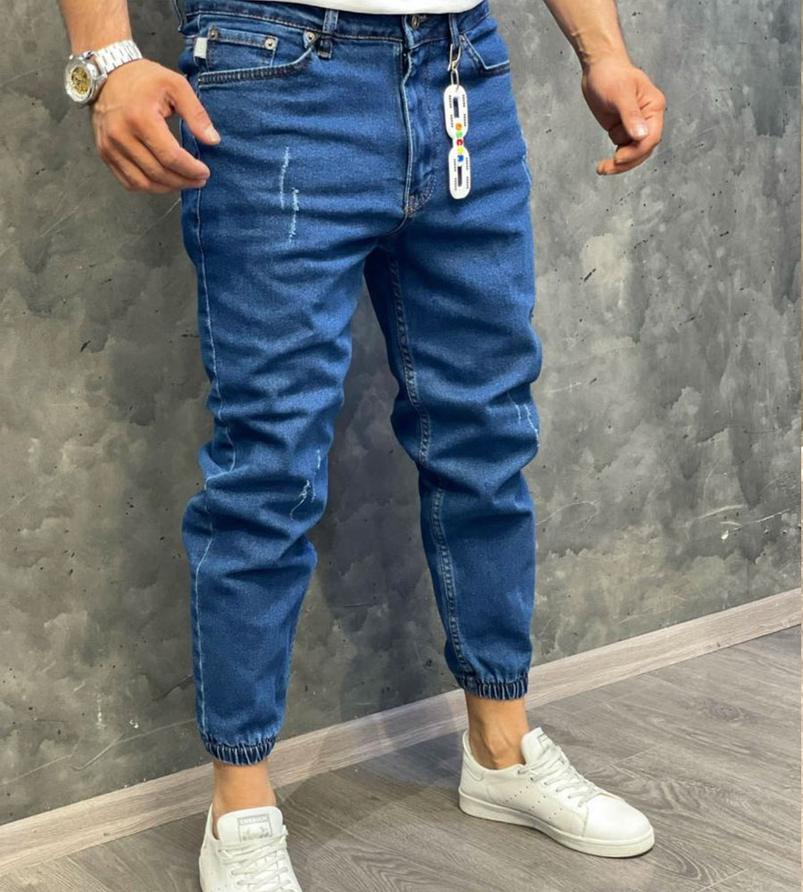 Παντελόνι jean ανδρικό με λάστιχο TR6129OSC