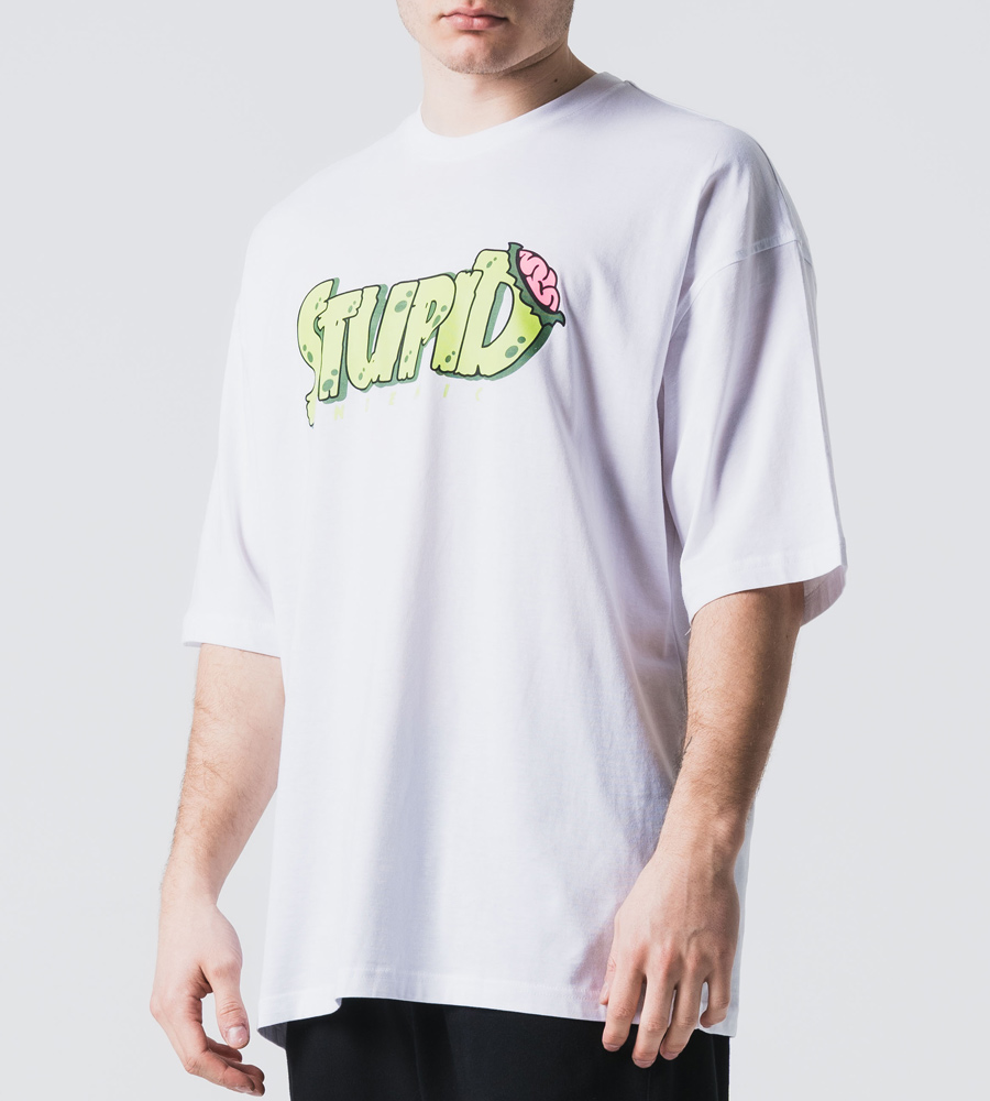 Oversized t-shirt -STUPID- TRM0107