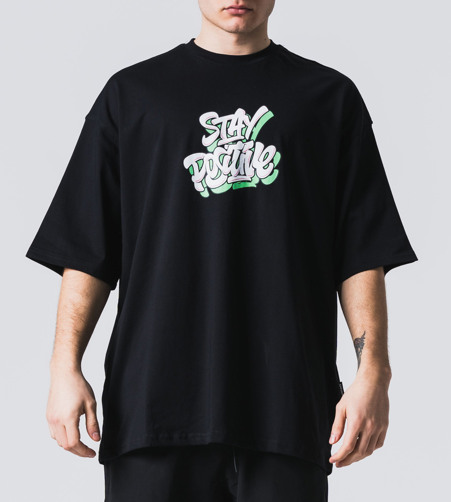 Oversized t-shirt -STAY POSITIVE- TRM0128