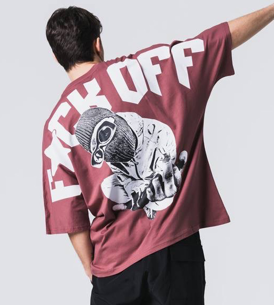 Oversized t-shirt -F*CK OFF- TRM0136