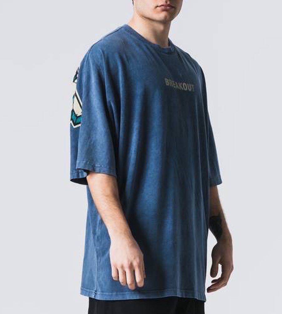 Oversized stonewashed t-shirt -BREAKOUT- TRM0141