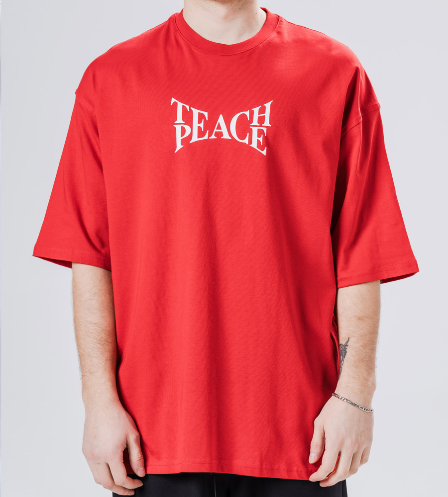 Oversized t-shirt -TEACH PEACE- TRM0161
