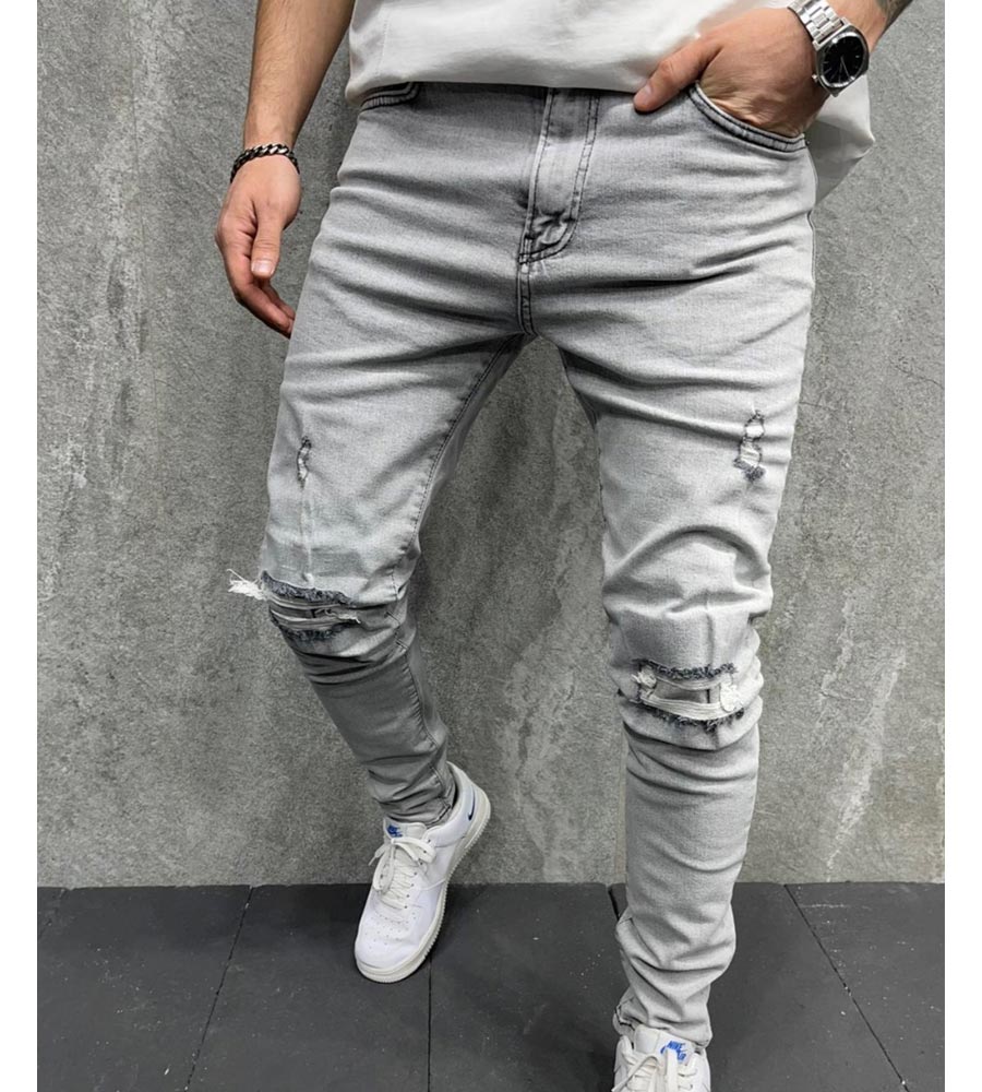 Skinny jean παντελόνι slash B6761